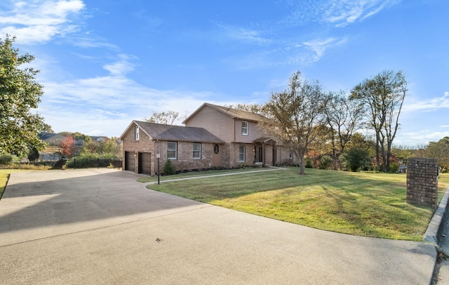 front facade with a front lawn