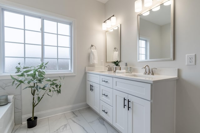 bathroom with vanity