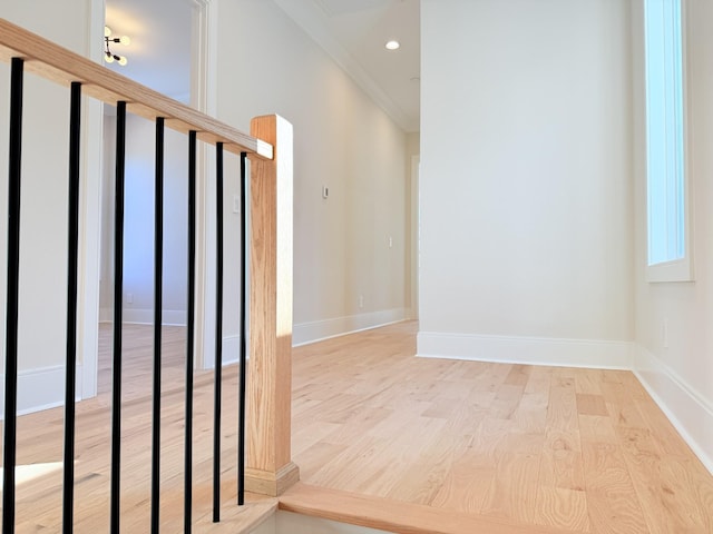 interior space with hardwood / wood-style flooring