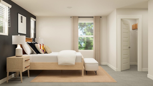 bedroom featuring carpet flooring