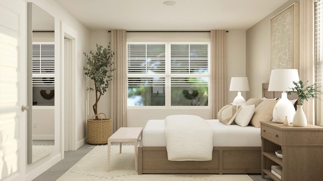 view of carpeted bedroom