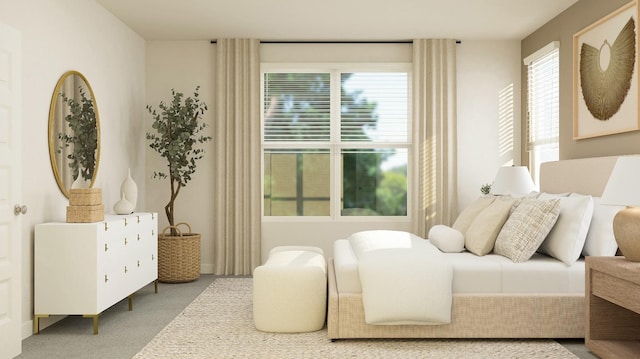 view of carpeted bedroom