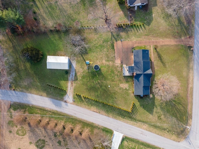 drone / aerial view featuring a rural view