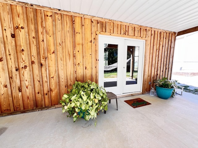 view of exterior entry with french doors