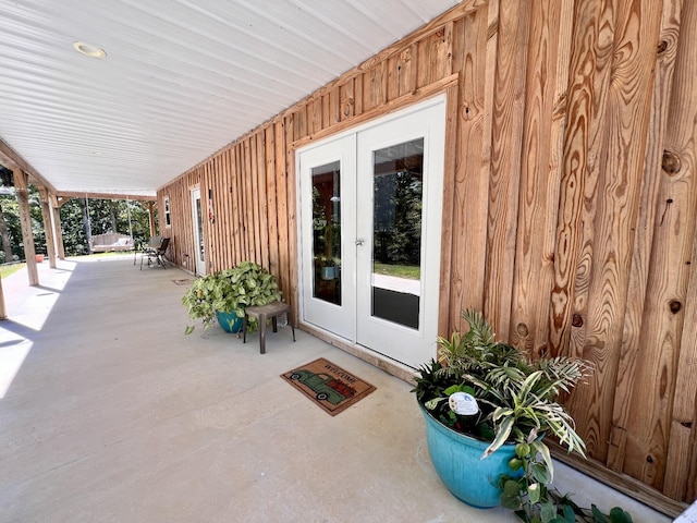 view of patio with french doors