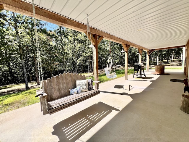 view of patio / terrace featuring a grill