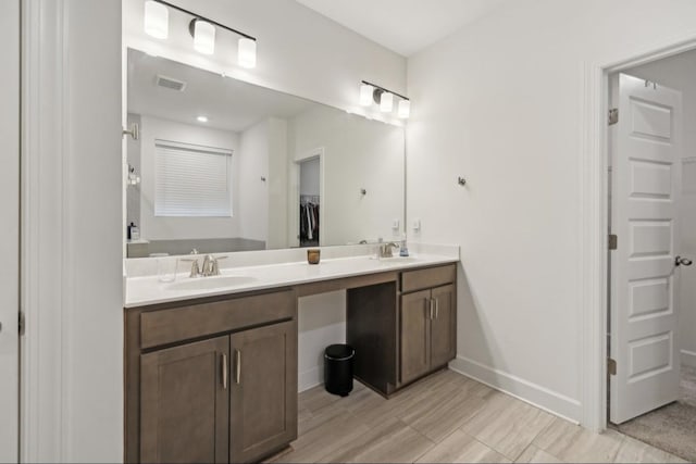 bathroom with vanity