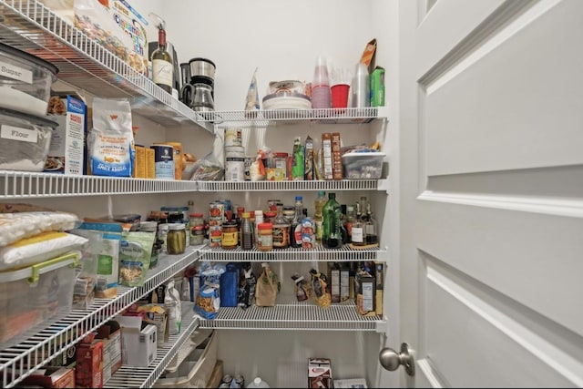 view of pantry