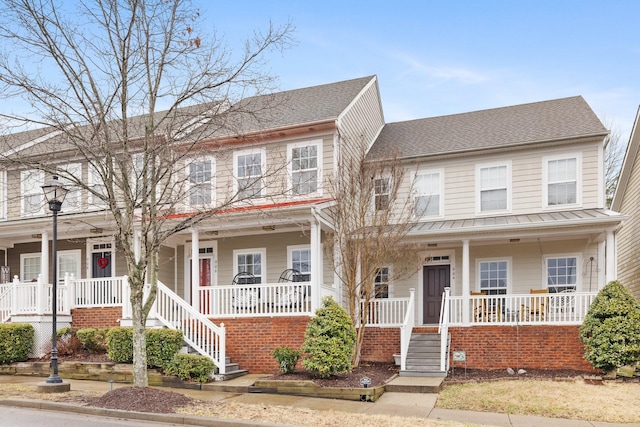 view of front of house with covered porch