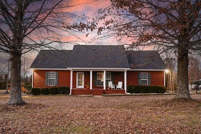 view of front of property with covered porch