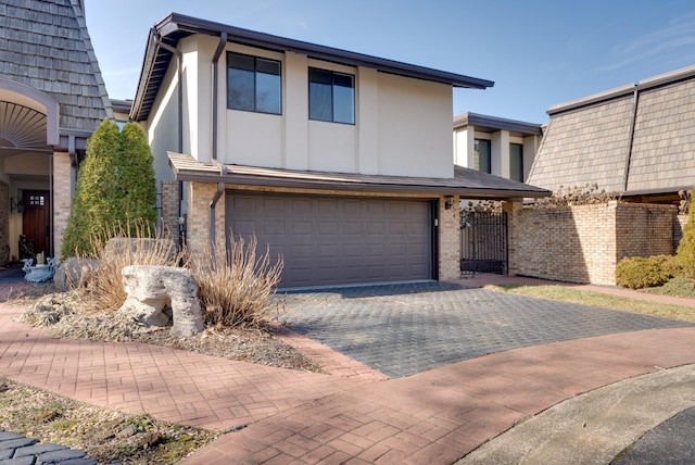 view of front of house featuring a garage