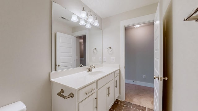 bathroom featuring vanity and tile patterned flooring