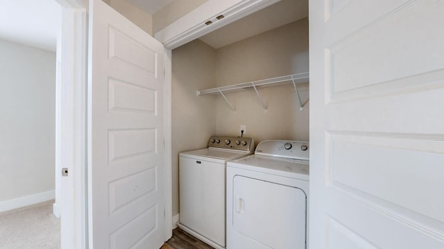 laundry room featuring independent washer and dryer