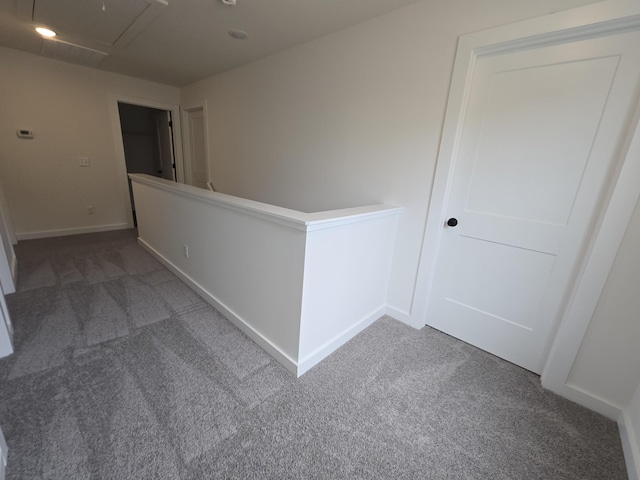 2391 Nelson Way, Cookeville, TN 38506 - hall featuring carpet floors, attic access, baseboards, and an upstairs landing