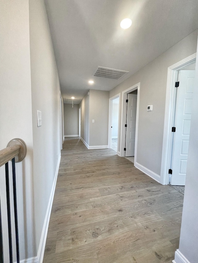 hall featuring light wood-type flooring