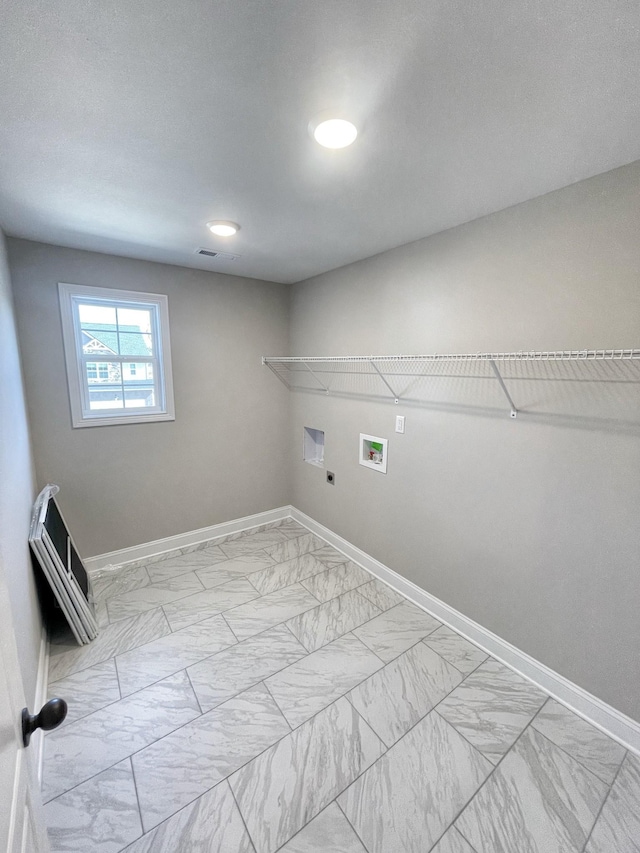 laundry room with hookup for a washing machine and electric dryer hookup