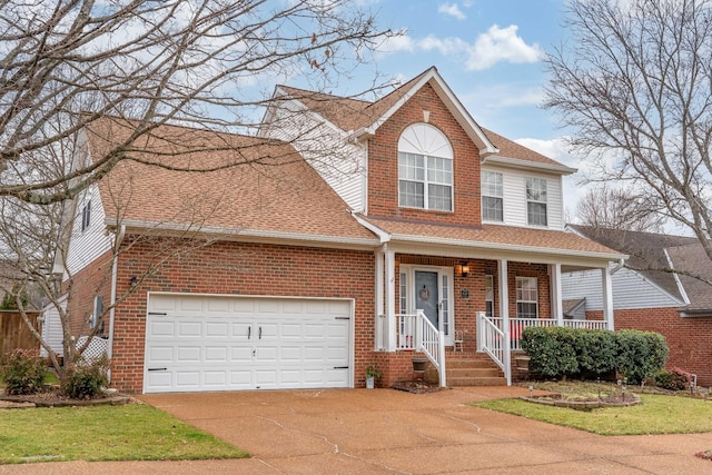 view of front of house featuring a garage