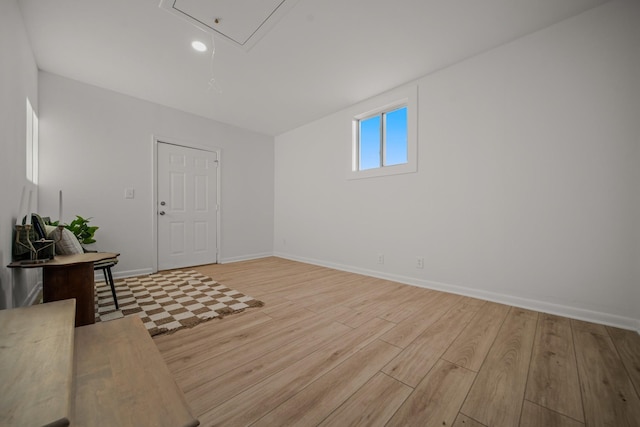 interior space featuring light hardwood / wood-style flooring