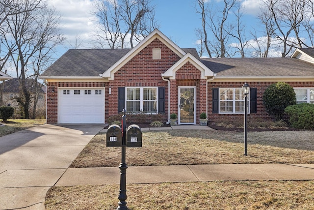 ranch-style home with a garage