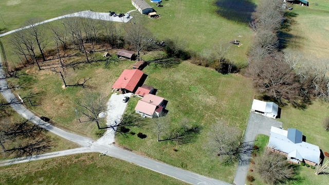 aerial view with a rural view