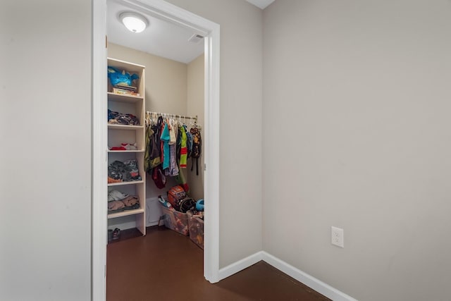 view of walk in closet