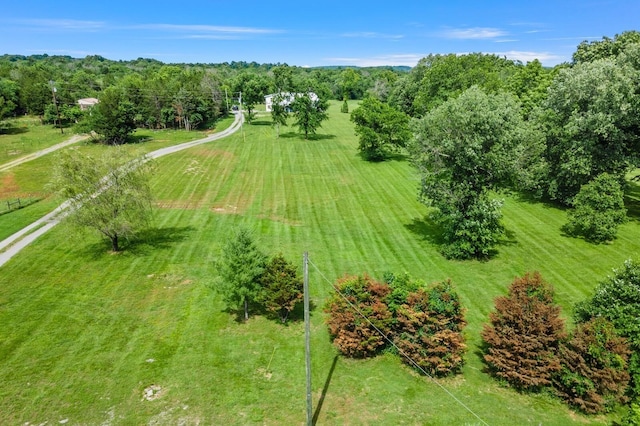 bird's eye view featuring a rural view