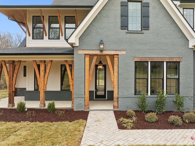 view of front of home with a porch