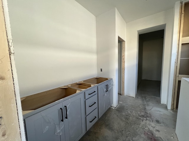 bathroom with concrete floors