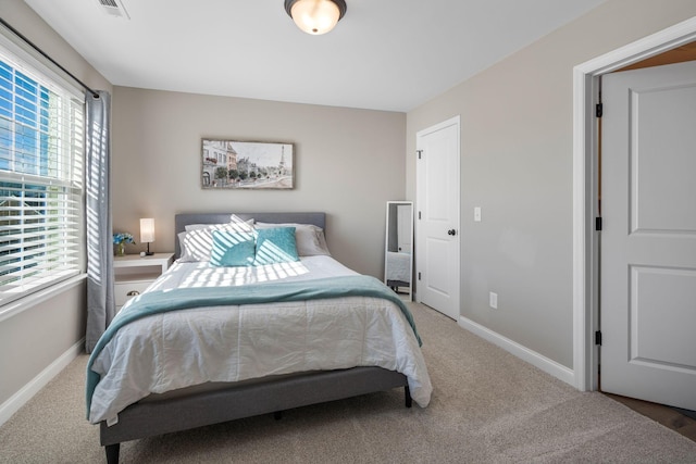 bedroom with carpet floors