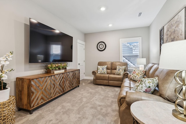 view of carpeted living room