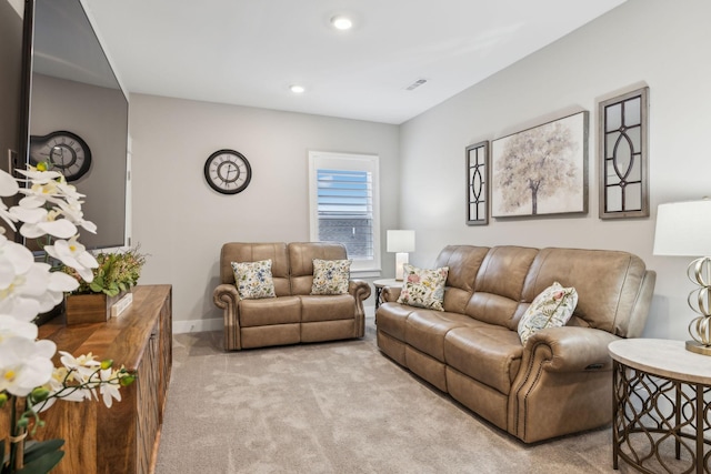 view of carpeted living room