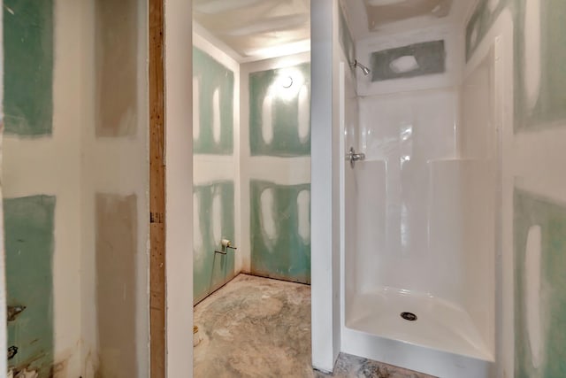 bathroom with a shower