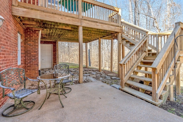 view of patio / terrace with a deck