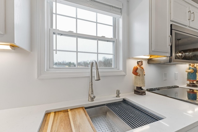 interior details with white cabinetry