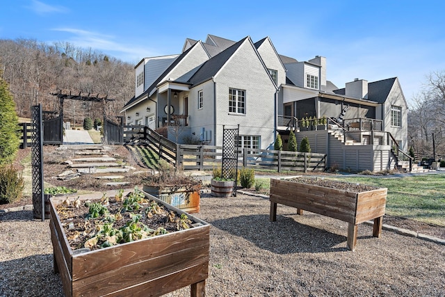 view of rear view of property