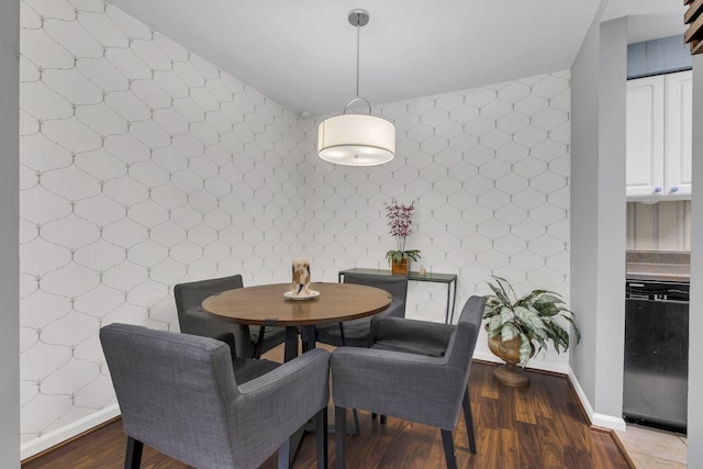 dining area featuring hardwood / wood-style floors