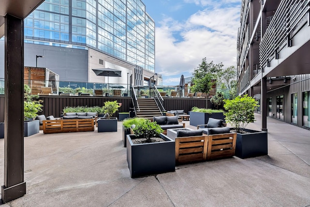 view of patio / terrace with an outdoor hangout area