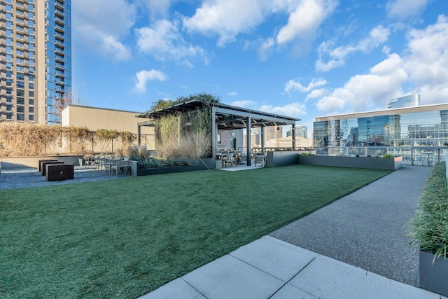 view of yard featuring a patio area