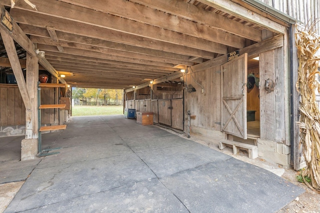 view of horse barn