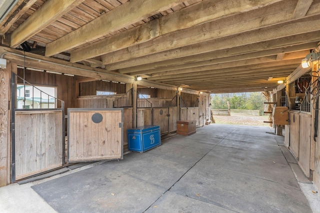 view of horse barn