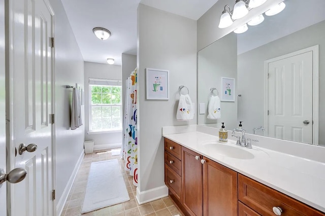 bathroom featuring vanity