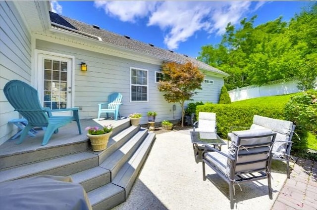 view of patio / terrace with an outdoor hangout area