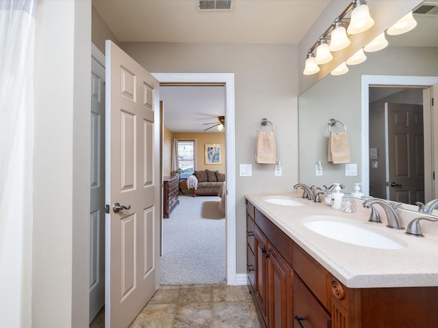 bathroom featuring vanity