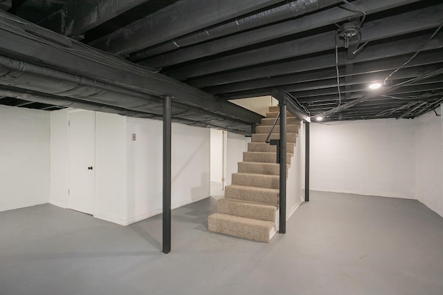 view of basement