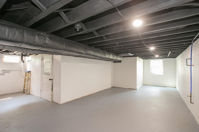 view of basement