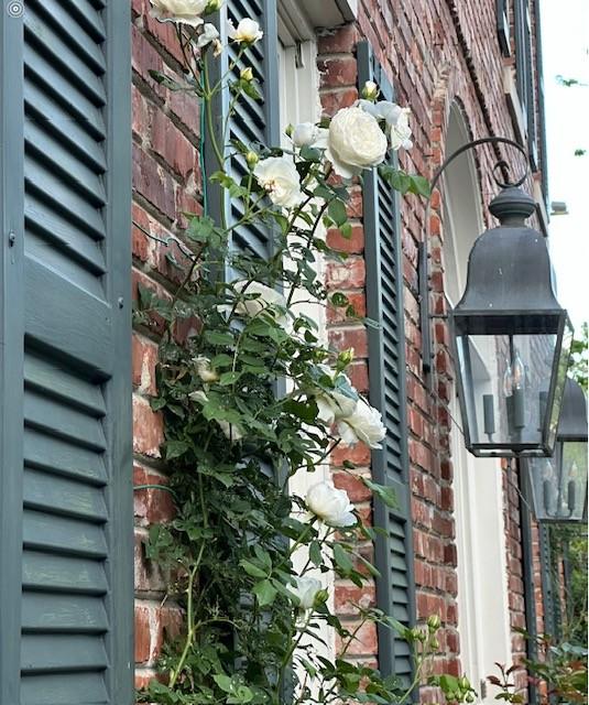 details featuring brick siding