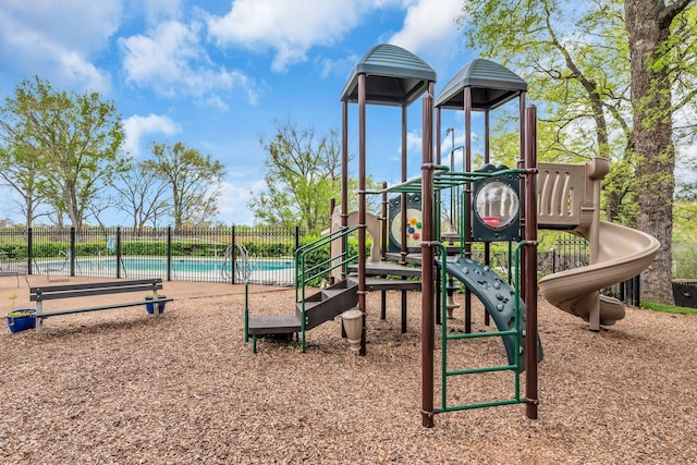 community playground with fence