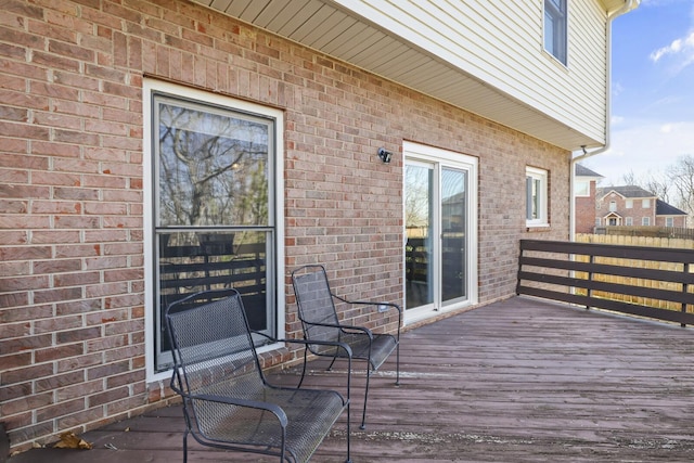 view of wooden terrace