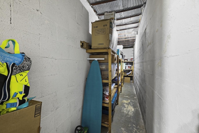 interior space featuring concrete flooring