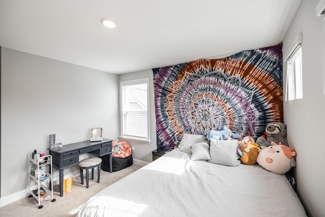 view of carpeted bedroom